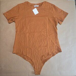 MANGOPOP Crew Neck Short Sleeve T-Shirt Basic Bodysuit